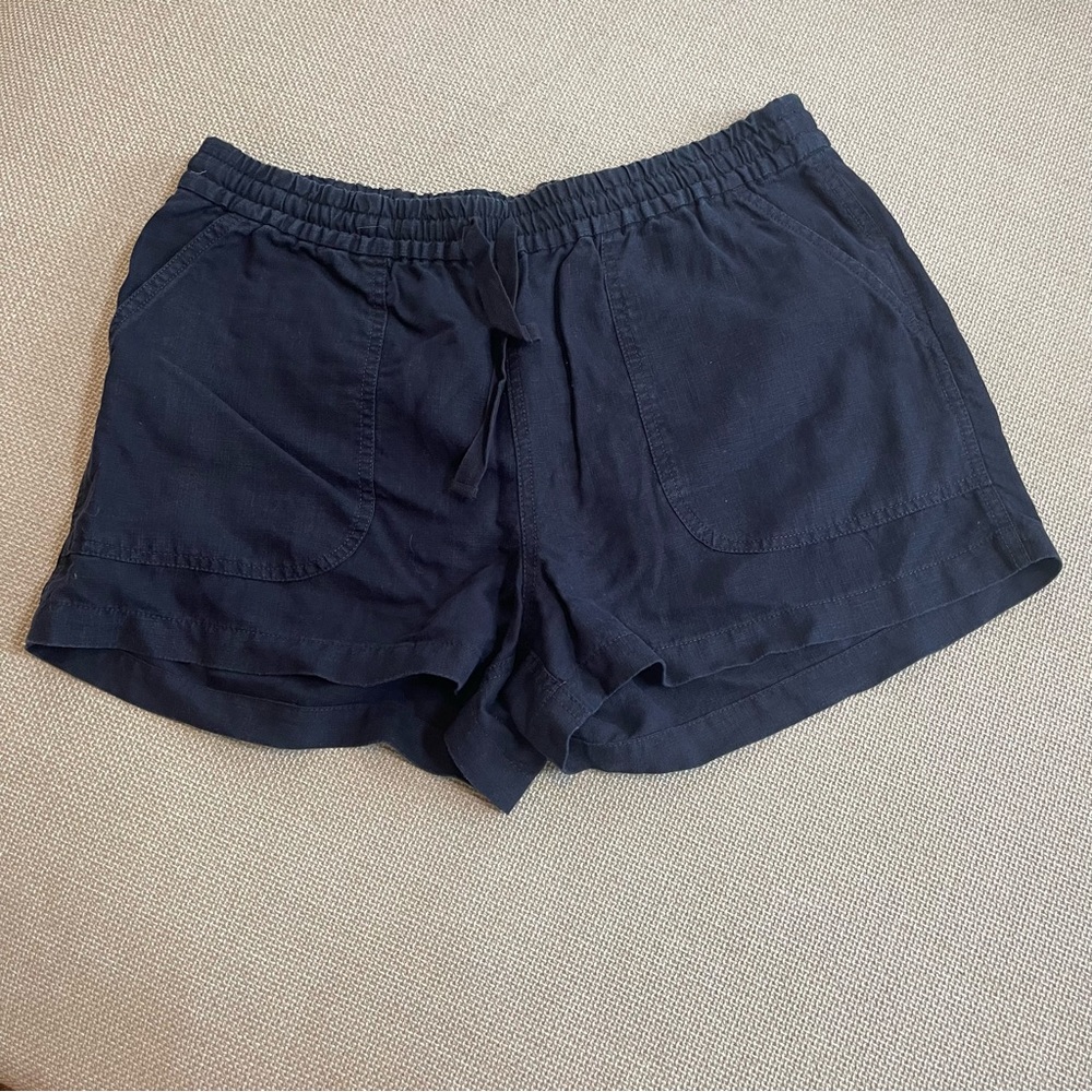 J.Crew Seaside Linen Shorts in Navy size Medium